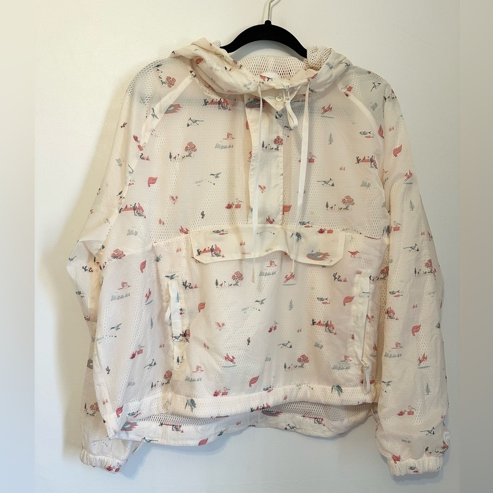 Fabletics Ripstop Pullover Hooded Windbreaker size small outdoors fishing
